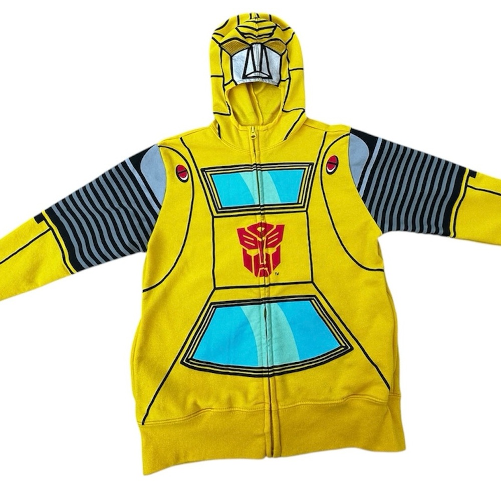 Transformers Bumblebee Costume Hoodie Zip Up Jacket Kids Size Small 5/6 Hasbro